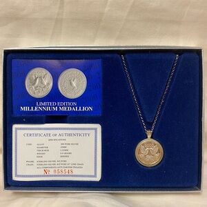 Limited Edition Millennium Medallion Necklace and Coin Set